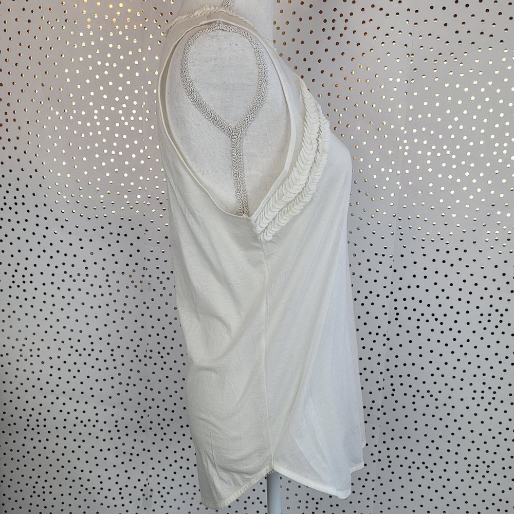 J. Crew Petal Tank Ivory Top - Picture 3 of 11